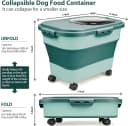 Dog Food Storage Container, 10-20Lbs Collapsible Pet Food Storage Containers with Rolling Wheel Airtight