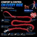 Dog Bike Leash — Shock-Absorbing Bikejoring Leash with Antenna for M/Large Dogs