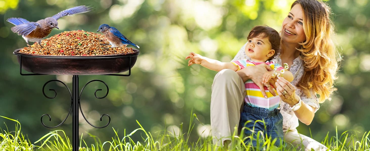 35In Metal Bird Bath for Outside — collection imagery