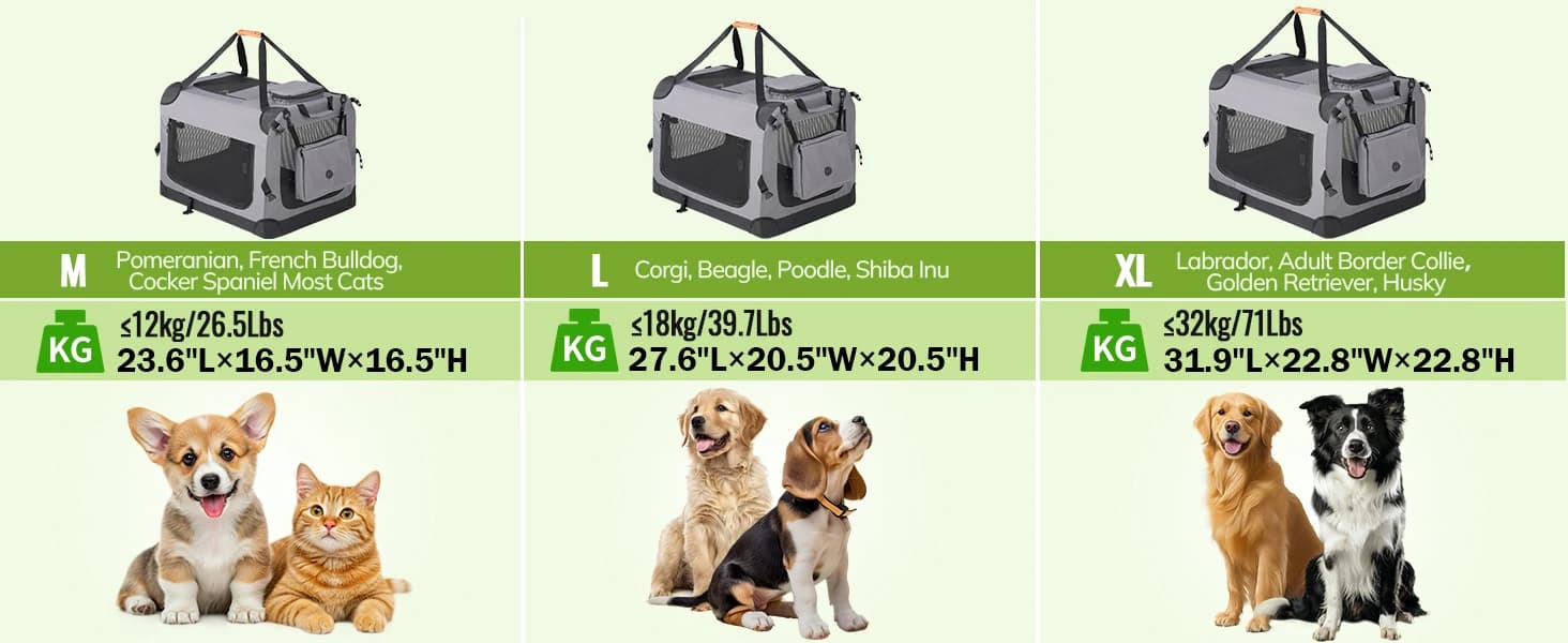 24-inch Portable Collapsible Dog Crate for Small Dogs up to 27lbs — product details