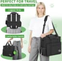 Large Dog Travel Bag for Supplies with Food Bowl