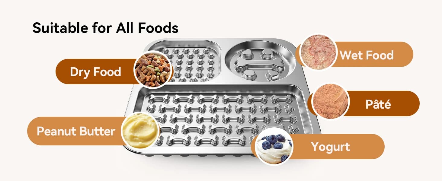 Stainless Steel Lick Mat for Dogs and Cats - Large Licking Pad with Suction Cups — product details