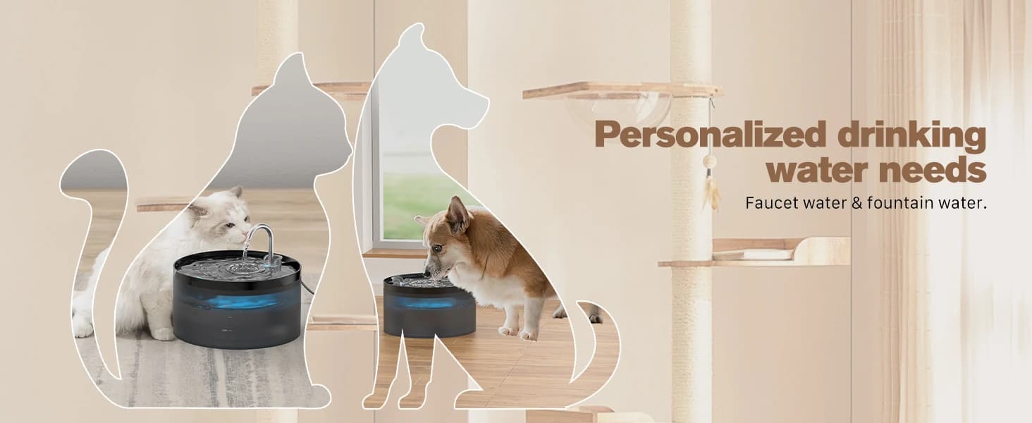 Cat Water Fountain: 108oz/3.2L Cat Fountain Super Silent Pet Drinking Dispenser - Water Fountains for Kitty — product details
