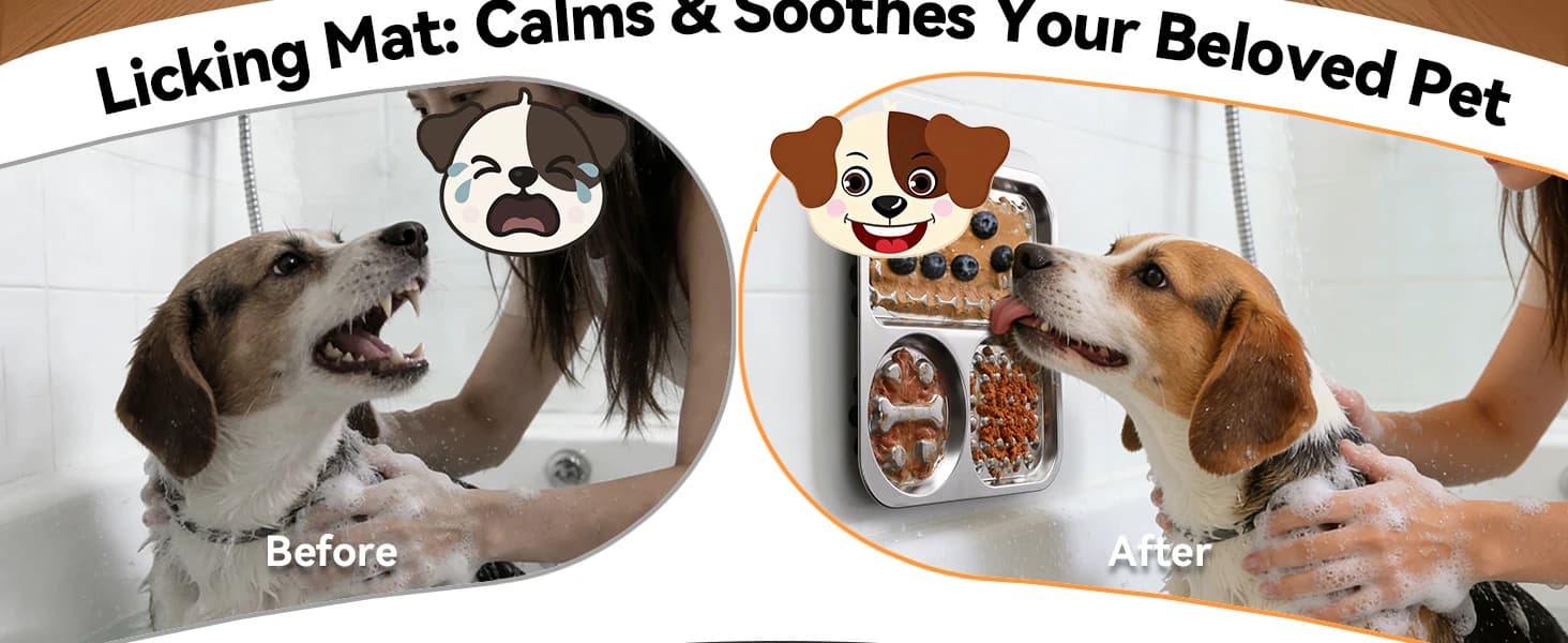 Stainless Steel Lick Mat for Dogs and Cats - Large Licking Pad with Suction Cups — product details