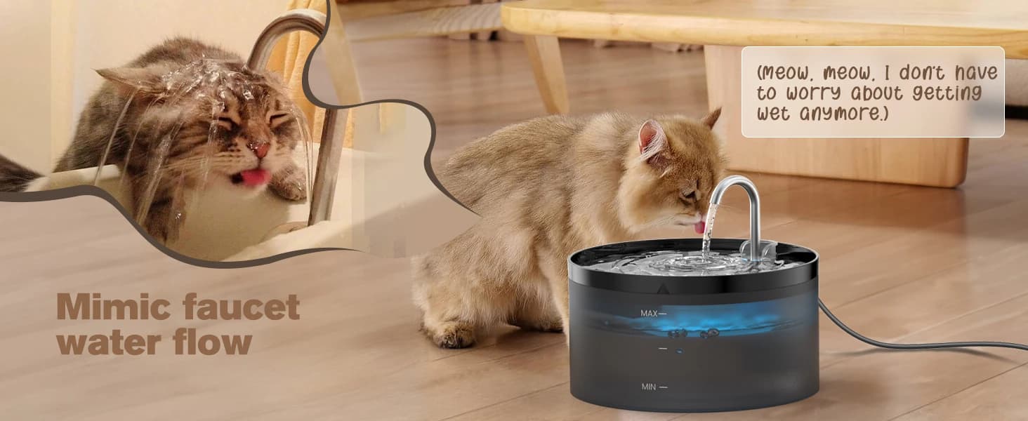 Cat Water Fountain: 108oz/3.2L Cat Fountain Super Silent Pet Drinking Dispenser - Water Fountains for Kitty — product details
