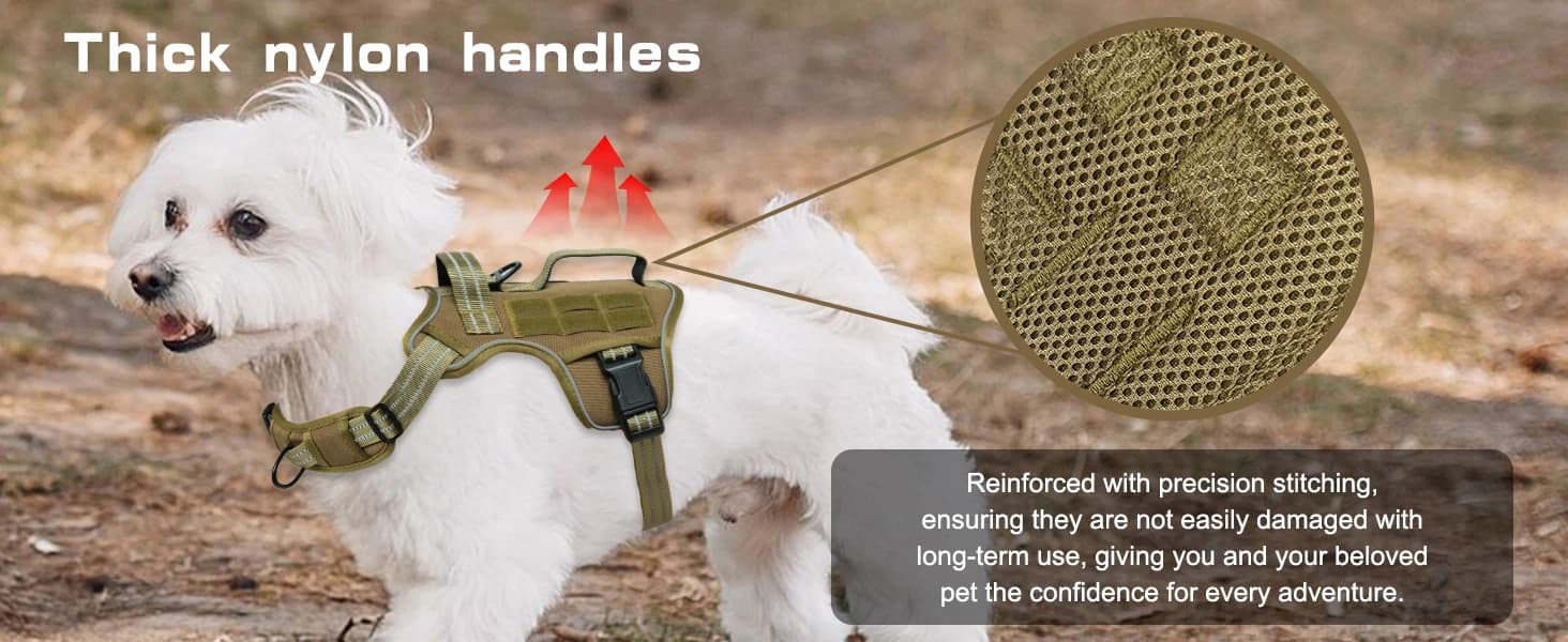 Dog Harness for Large Dogs — No Pull Tactical Vest with Front Clips — product details