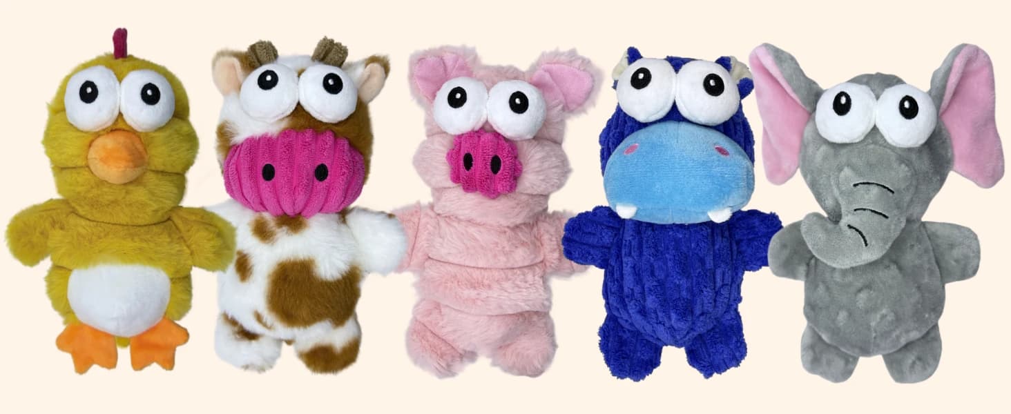 5 Pack Plush Squeaky Dog Toys for Small Dog — collection imagery
