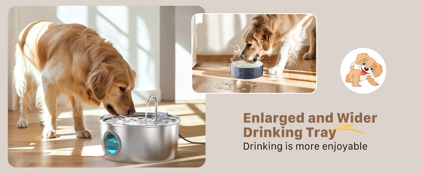 Dog Water Fountain for Large Dogs: 7L/236oz/1.8G Dog Fountain — product details