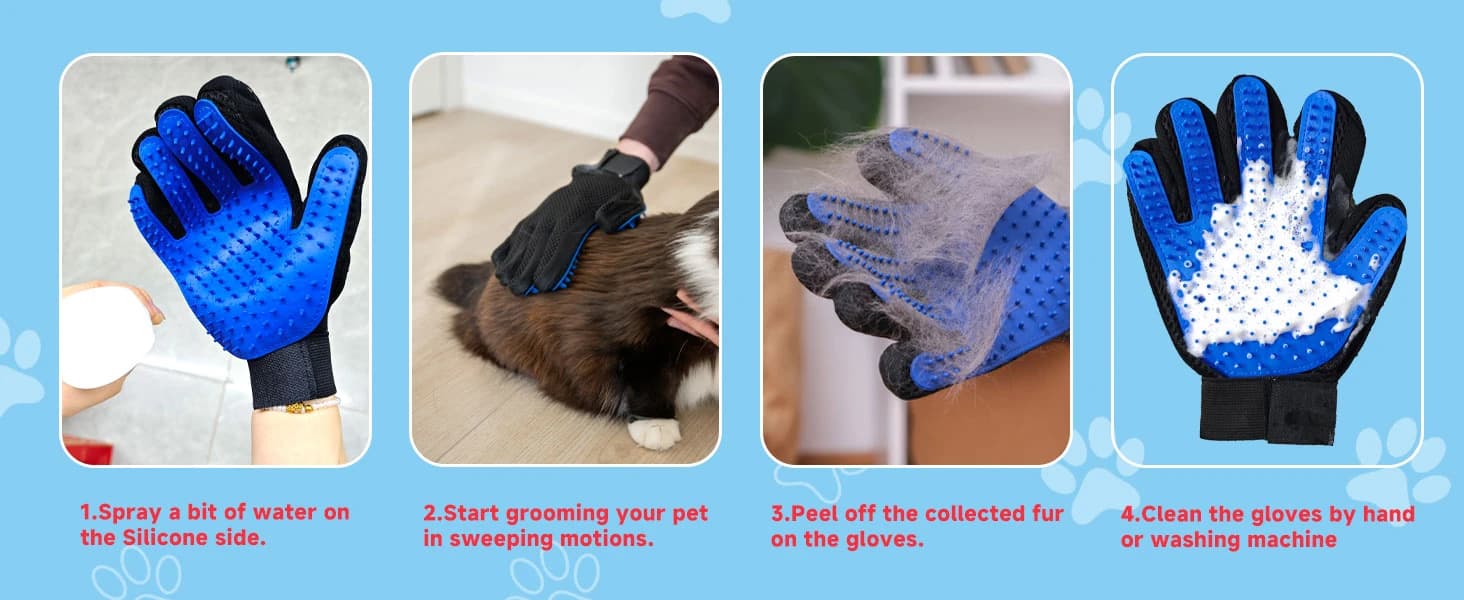 Pet Hair Removal Glove for Dogs and Cats — product details
