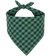 Cotton Linen Dog Bandana 1 Pack — Brown Khaki Gingham Dog Scarf — collection imagery