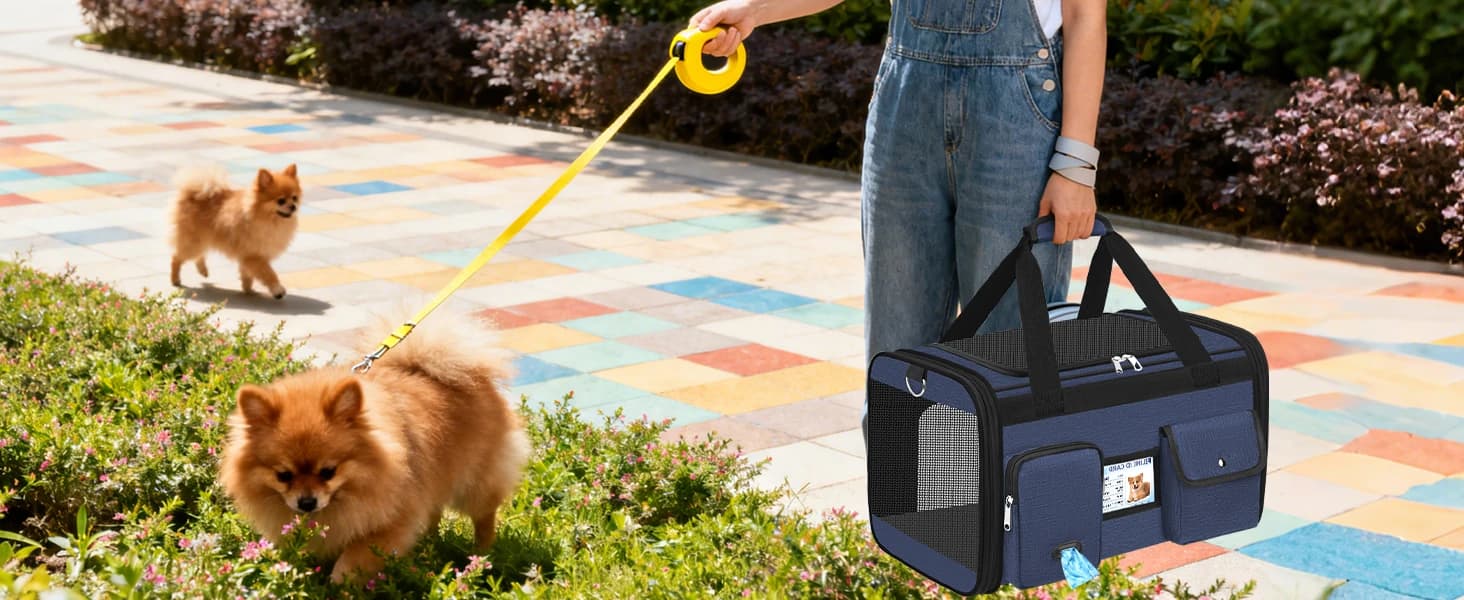 Large Cat Carrier — Soft Sided Travel Pet Carrier Airline Approved — product details