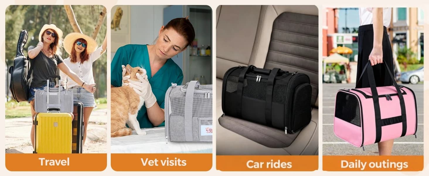 Cat Carriers Soft-Sided Cat Carrier Soft(Up to 16 Lbs) — Breathable Pet Bag — product details