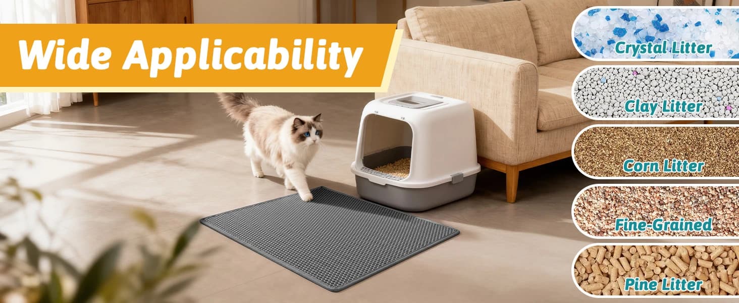 Litter Box Mat — Double-Layer Urineproof Design — product details