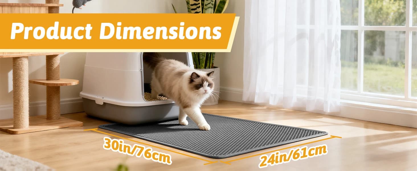 Litter Box Mat — Double-Layer Urineproof Design — product details