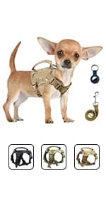Tactical Dog Harness for Small Dogs with Handle — Military Service Dog Vest and Leash Set for Outdoor Training — product details
