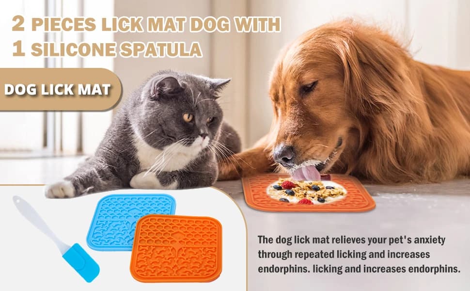 Lick Mat for Dogs - Slow Feeder Licking Mat with Suction Cups for Peanut Butter — product details