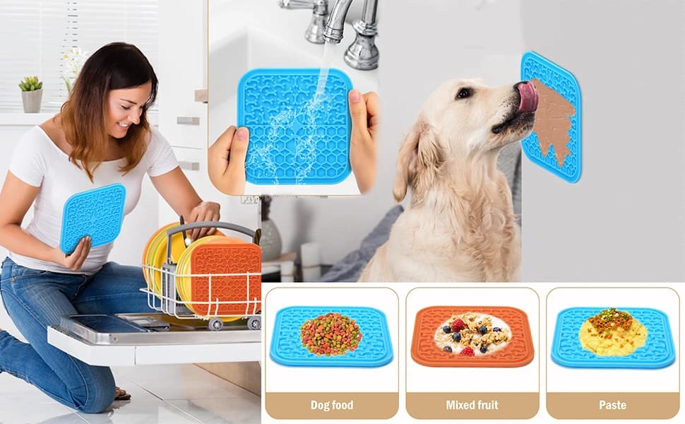Lick Mat for Dogs - Slow Feeder Licking Mat with Suction Cups for Peanut Butter — product details