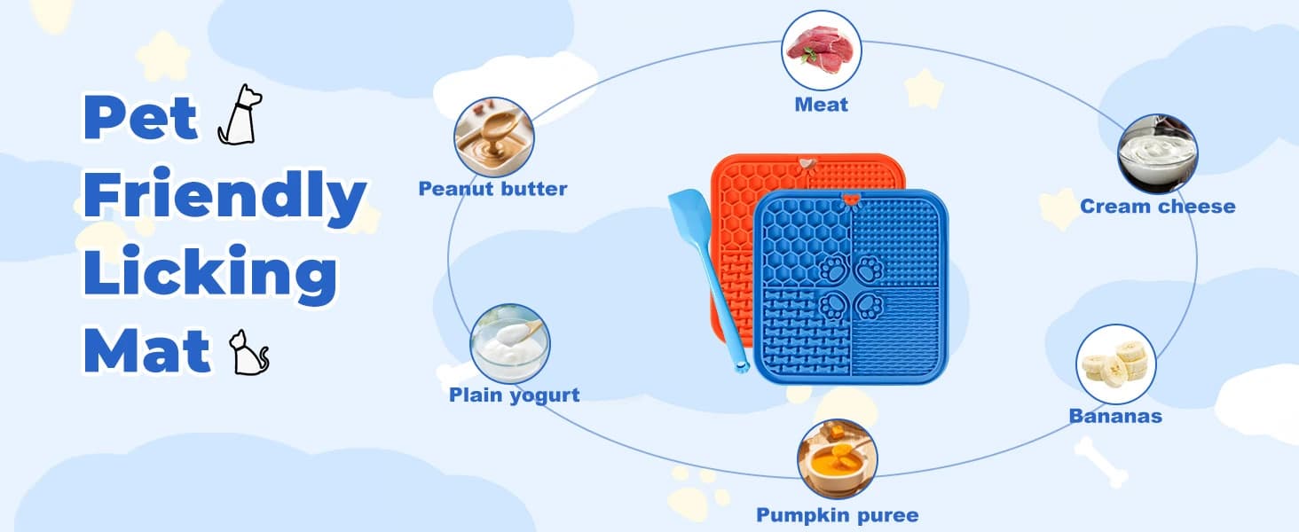Lick Mat for Dogs — Slow Feeder with Suction Cups for Dog Anxiety Relief — product details