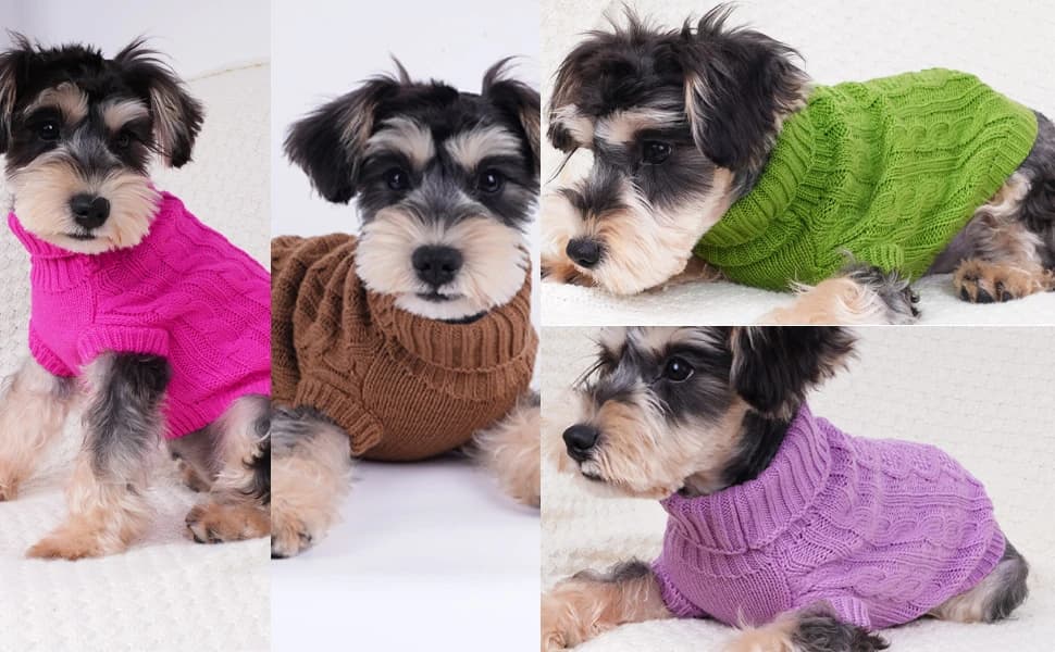 Sleeveless Turtleneck Knit Sweater for Small Dogs and Cats — product details