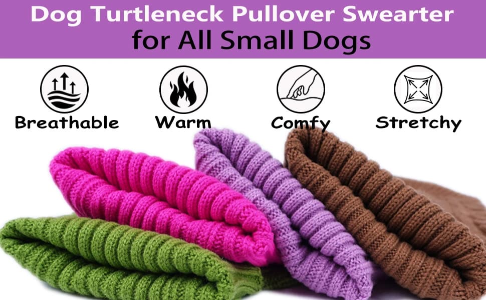 Sleeveless Turtleneck Knit Sweater for Small Dogs and Cats — product details