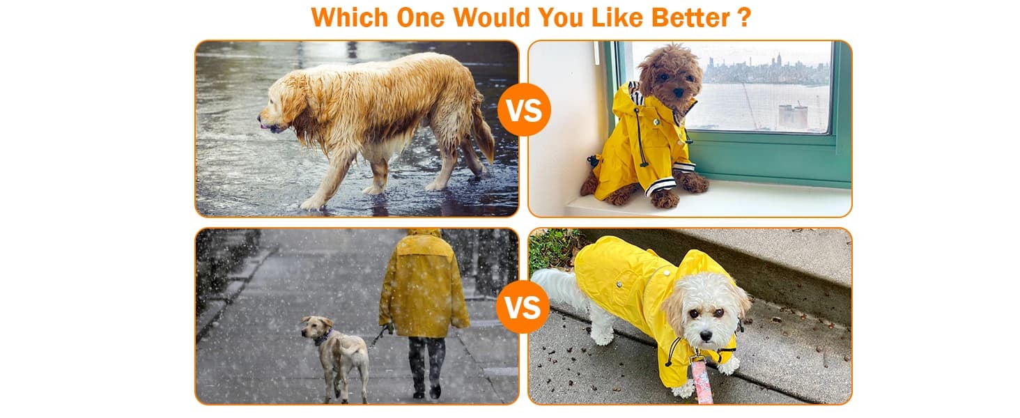 Dog Zip Up Raincoat with Reflective Buttons — product details