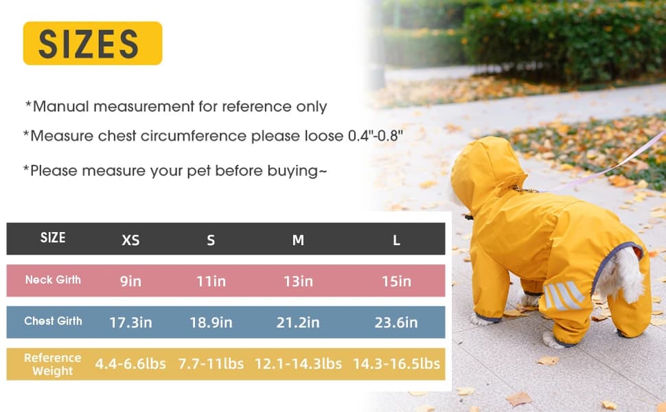 Dog Raincoat — Waterproof Dog Rain Jacket with Hood — product details