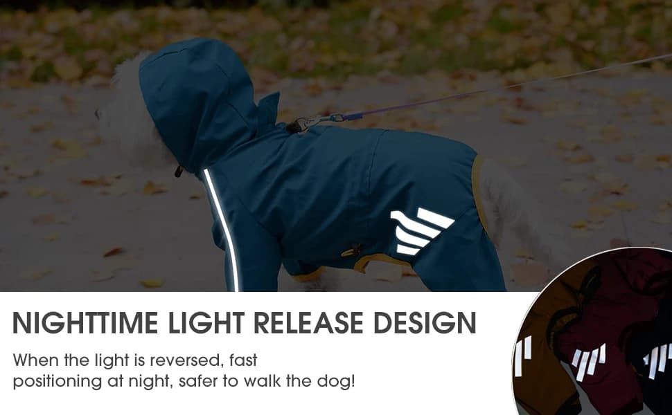 Dog Raincoat — Waterproof Dog Rain Jacket with Hood — product details