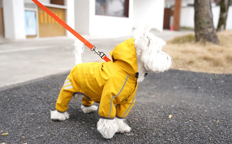 Dog Raincoat — Waterproof Dog Rain Jacket with Hood — product details