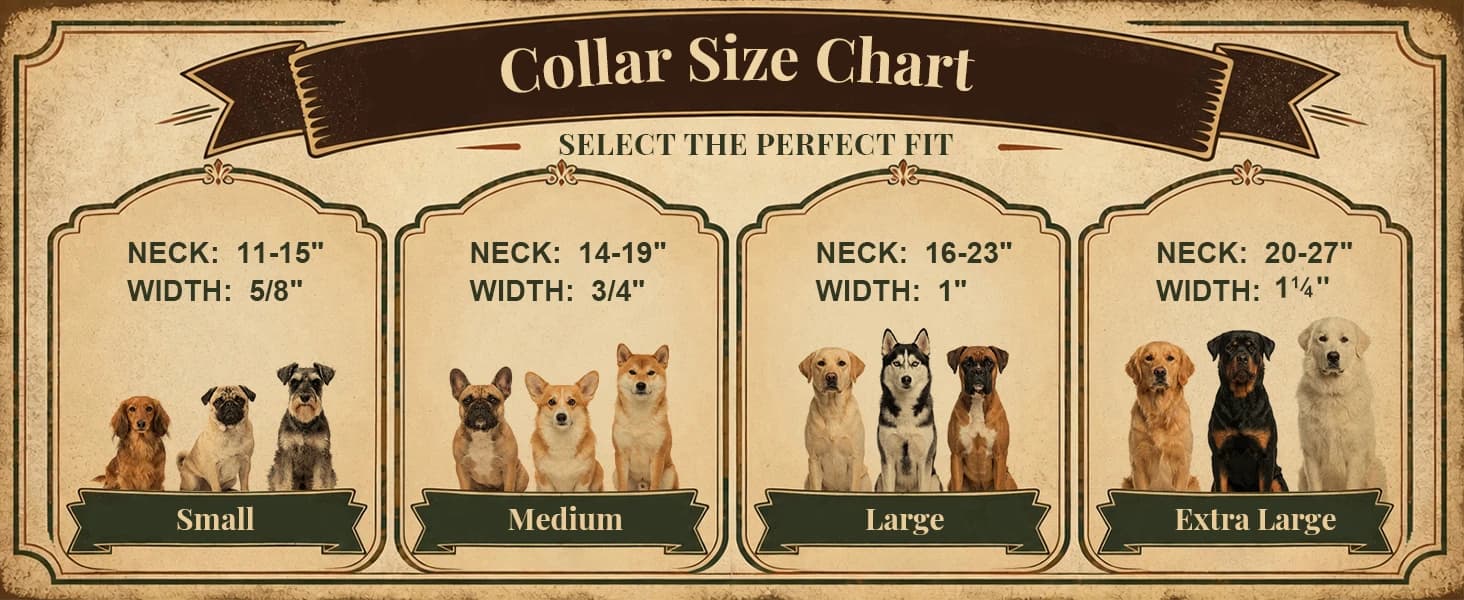 PU Leather Dog Collar for Medium Dogs — Soft Nylon Lining — product details