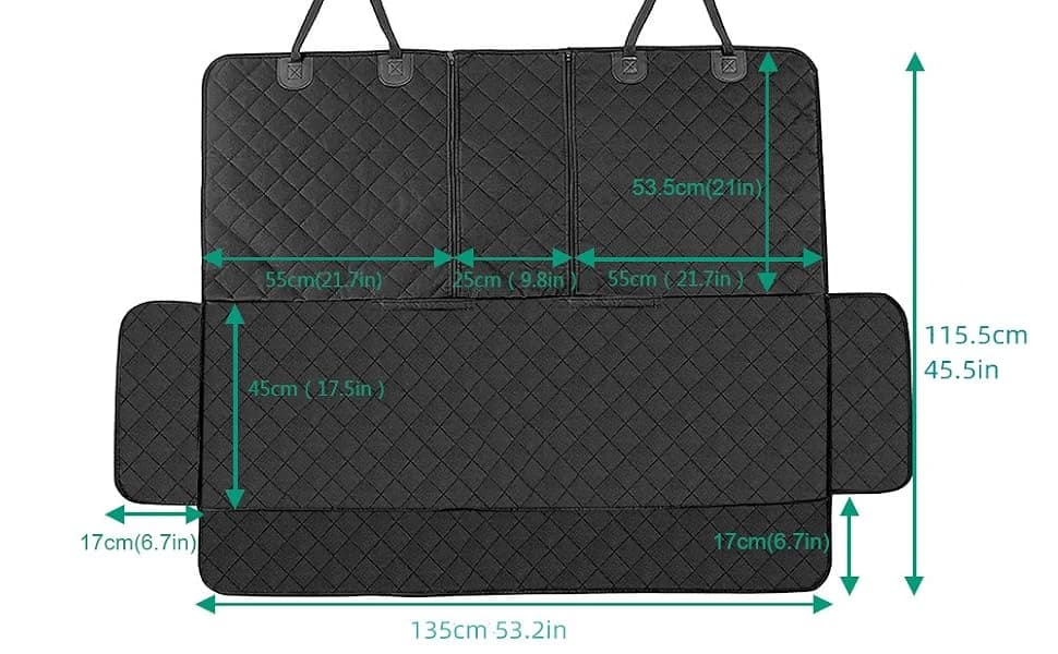 Dog Car Seat Cover for Back Seat Cover — Measure Your Seat Before Ordering.
