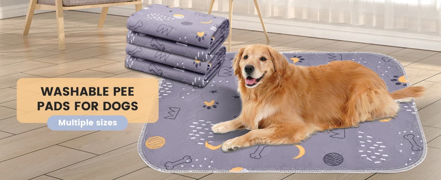Washable Pee Pads for Dogs 2 Pack 34" x 36" — Waterproof — Pee Pads for Dogs provides excellent protection for the home