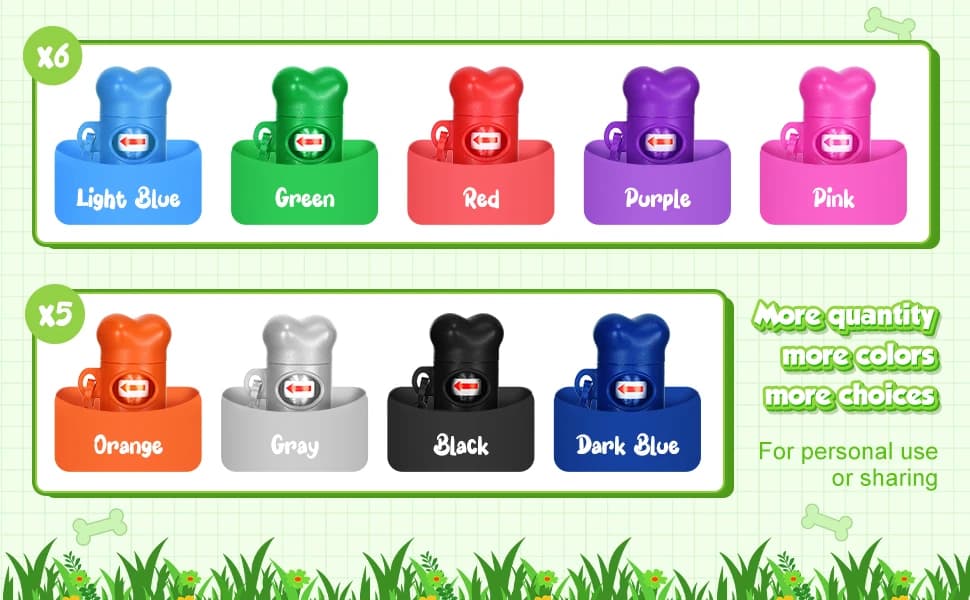 50 Pack Dog Poop Bag Holders for Leashes — Classic — product details