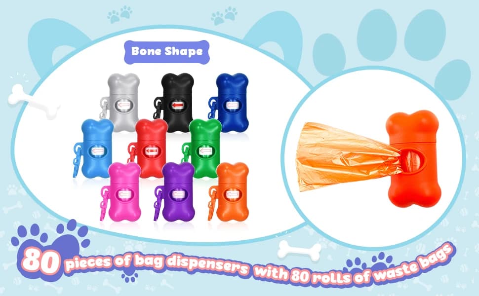 80 Pcs Dog Poop Bag Dispenser with Dog Waste Bags — product details
