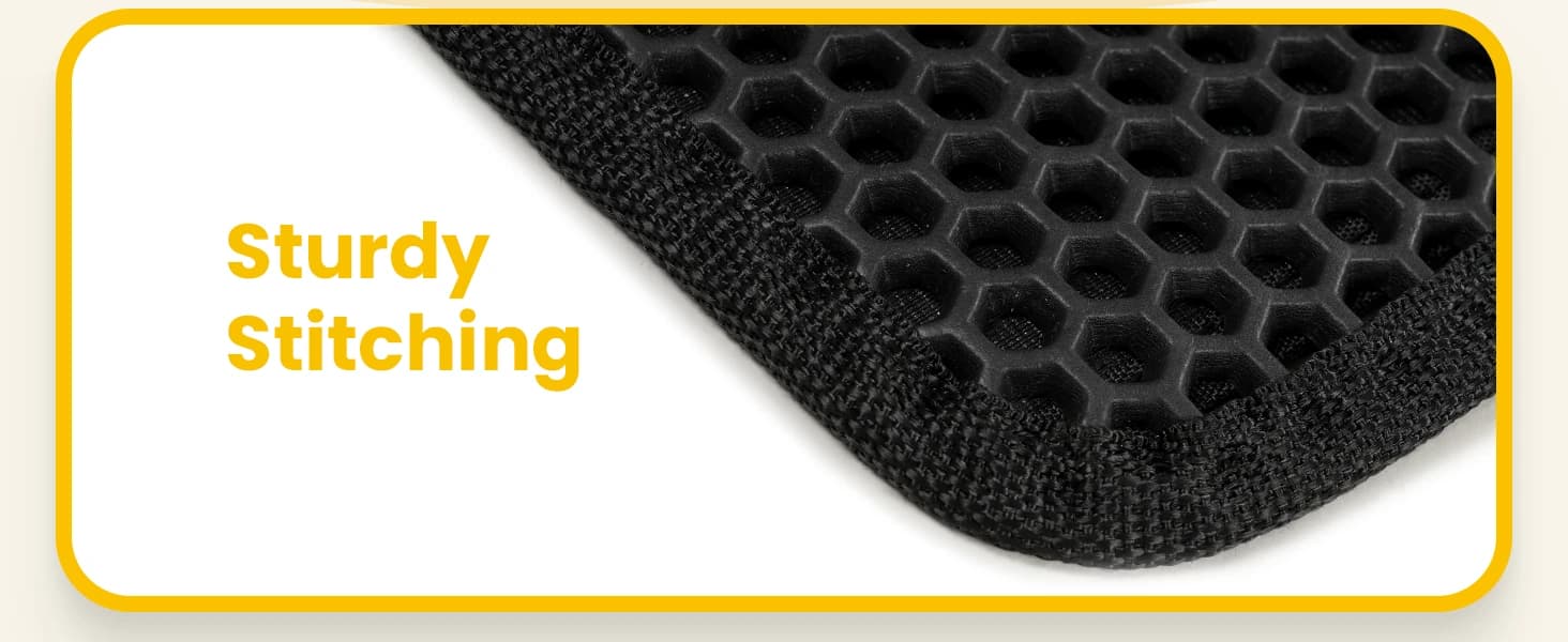 Cat Litter Mat Compact Size 23.6"x14.6" for Small Spaces — Upgrade Waterproof Leakproof Back Layer — product details