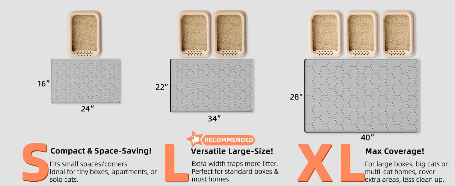 Silicone Cat Litter Mat — 24"x16" — product details