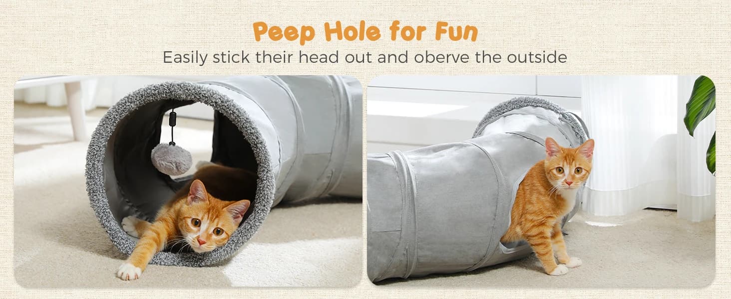 Cat Tunnel S Shape Cat Tunnels for Large and Indoor Cats 51”Long — product details