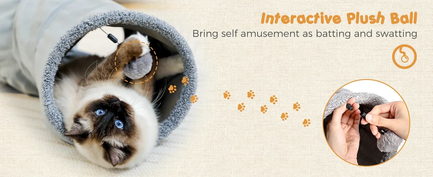 Cat Tunnel S Shape Cat Tunnels for Large and Indoor Cats 51”Long — product details