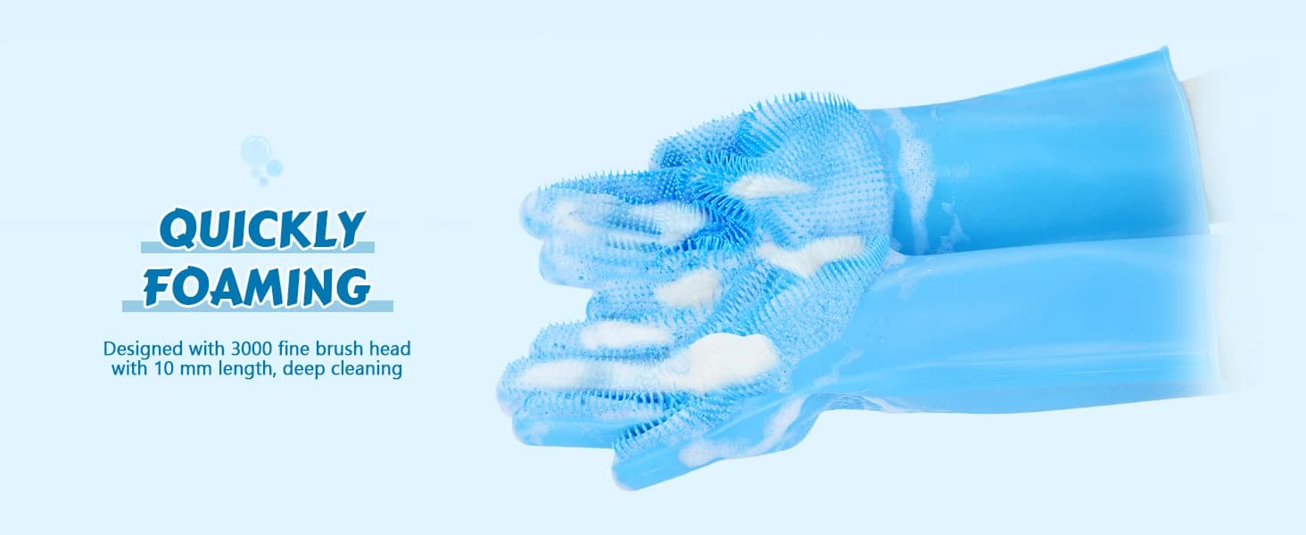 Silicone Pet Grooming Gloves for Washing Cats Dogs Bath Brush — product details
