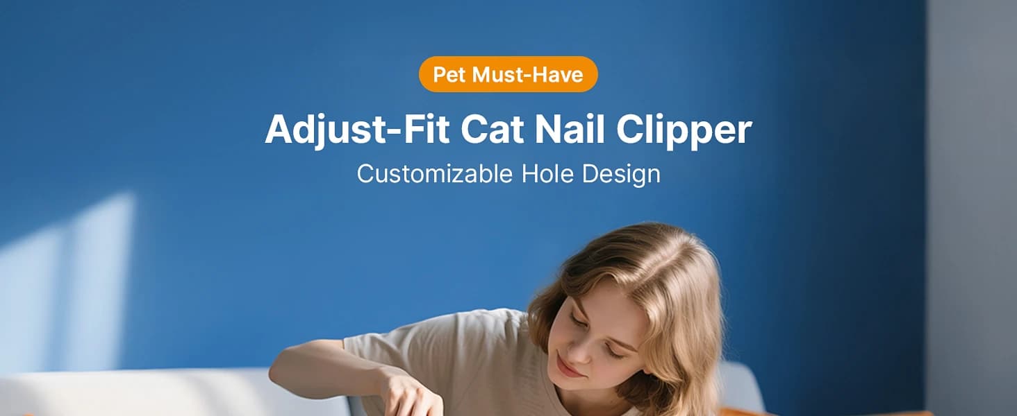 Cat Nail Clipper — Adjustable Trimming Hole with Hidden Nail File — product details