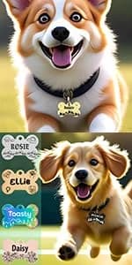 Personalized Pet ID Tags — Custom Stainless Steel Dog and Cat Tags (Circle) — product details