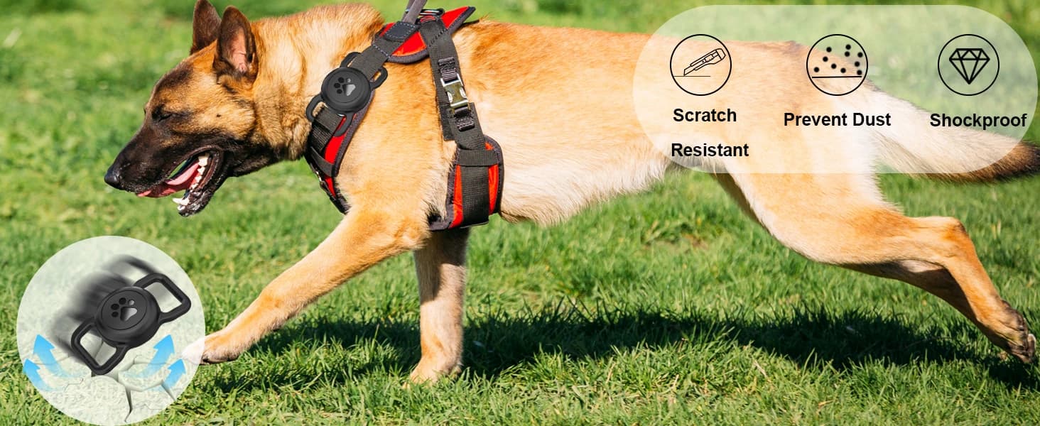 Waterproof Airtag Holder for Dog Collar — Black — product details