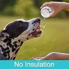 Portable Dog Water Bottle — 14 OZ Stainless Steel Pet Water Dispenser — Best Travel Companion