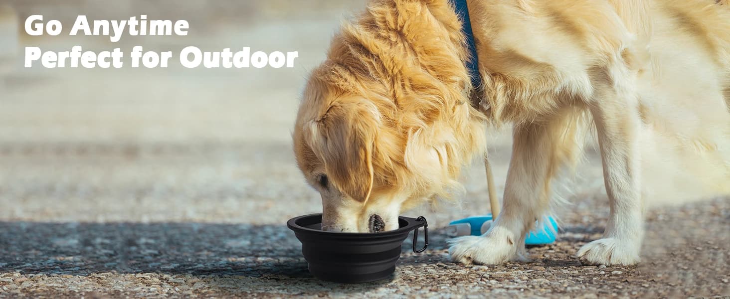 2-Pack Silicone Collapsible Dog Bowls — product details