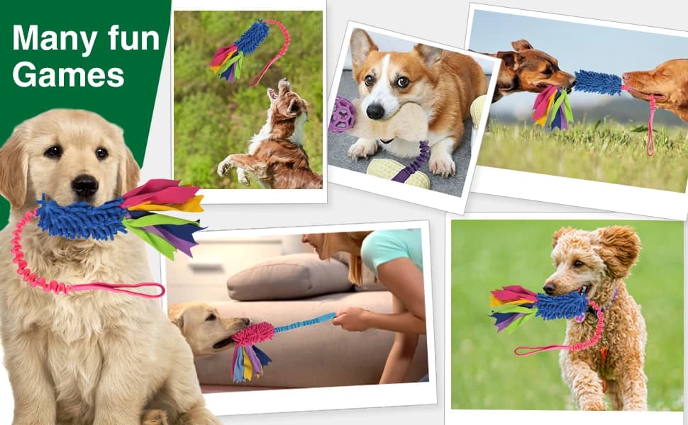 Dog Tug Toy — Dog Toys for Aggressive Chewers — Suitable for Outdoor and Indoor