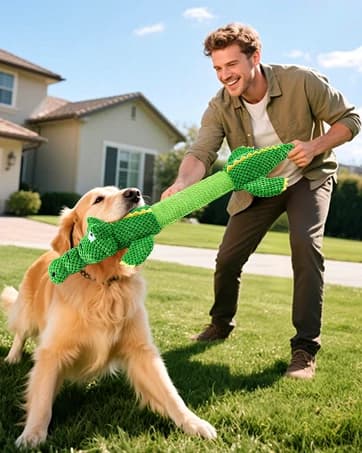 Dog Squeaky Toys Stretchable Crocodile for Interactive Tug of War — collection imagery