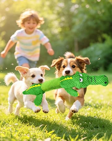 Dog Squeaky Toys Stretchable Crocodile for Interactive Tug of War — collection imagery