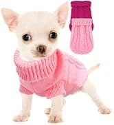 2 Pack Dog Sweaters for Small Dogs — Chihuahua Yorkie Sweater — collection imagery