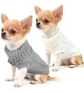 2 Pack Dog Sweaters for Small Dogs — Chihuahua Yorkie Sweater — collection imagery