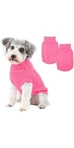 Dog Sweaters for Small Dogs Turtleneck Pullover Puppy Sweater Sleeveless Cable Knit Sweater for Chihuahua Soft — product details