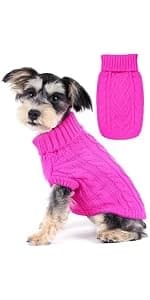 Dog Sweaters for Small Dogs Turtleneck Pullover Puppy Sweater Sleeveless Cable Knit Sweater for Chihuahua Soft — product details